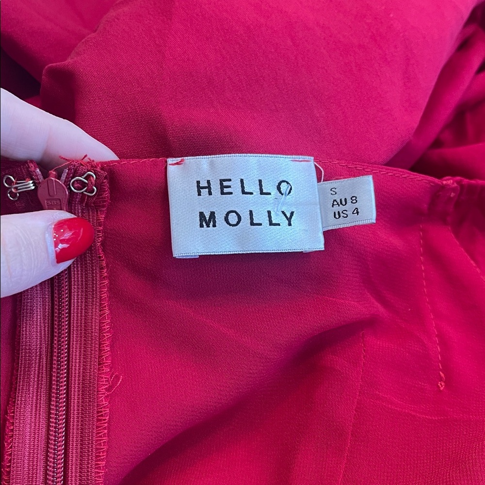 Hello Molly High Low Red Ruffle Maxi Dress - Picture 3 of 4